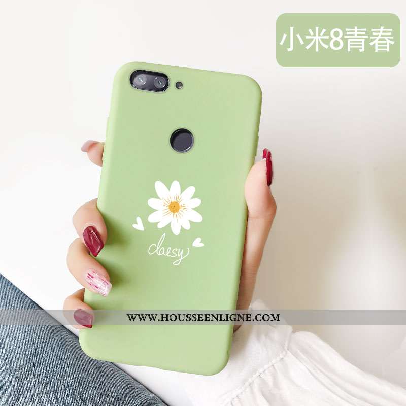 Étui Xiaomi Mi 8 Lite Personnalité Charmant Jeunesse Protection Délavé En Daim Légère Fluide Doux Ro