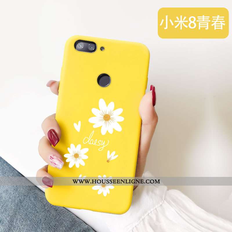 Étui Xiaomi Mi 8 Lite Personnalité Charmant Jeunesse Protection Délavé En Daim Légère Fluide Doux Ro