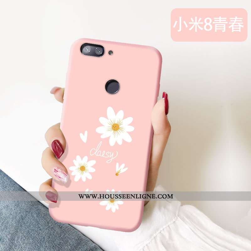 Étui Xiaomi Mi 8 Lite Personnalité Charmant Jeunesse Protection Délavé En Daim Légère Fluide Doux Ro