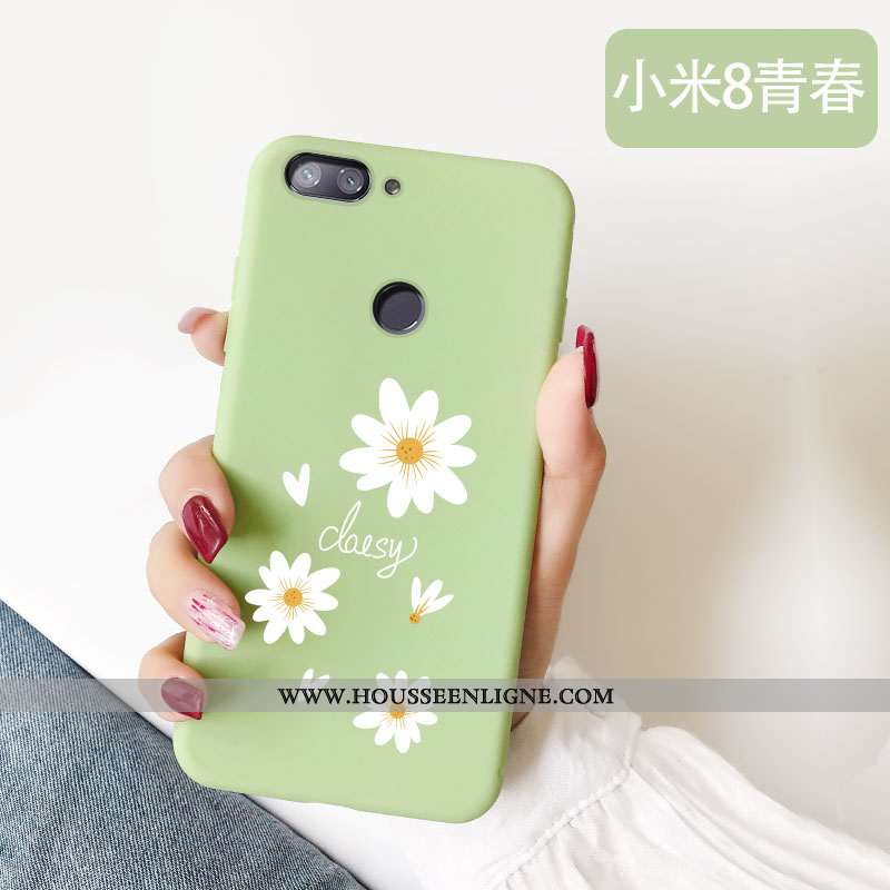 Étui Xiaomi Mi 8 Lite Personnalité Charmant Jeunesse Protection Délavé En Daim Légère Fluide Doux Ro