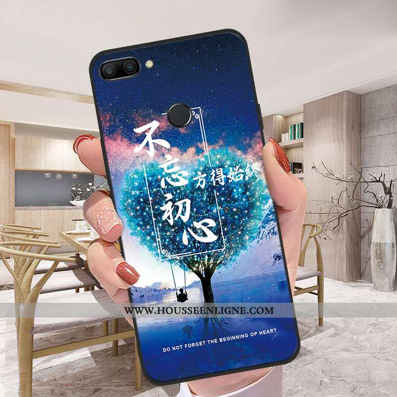 Étui Xiaomi Mi 8 Lite Personnalité Coque En Silicone Bleu Petit Téléphone Portable Jeunesse