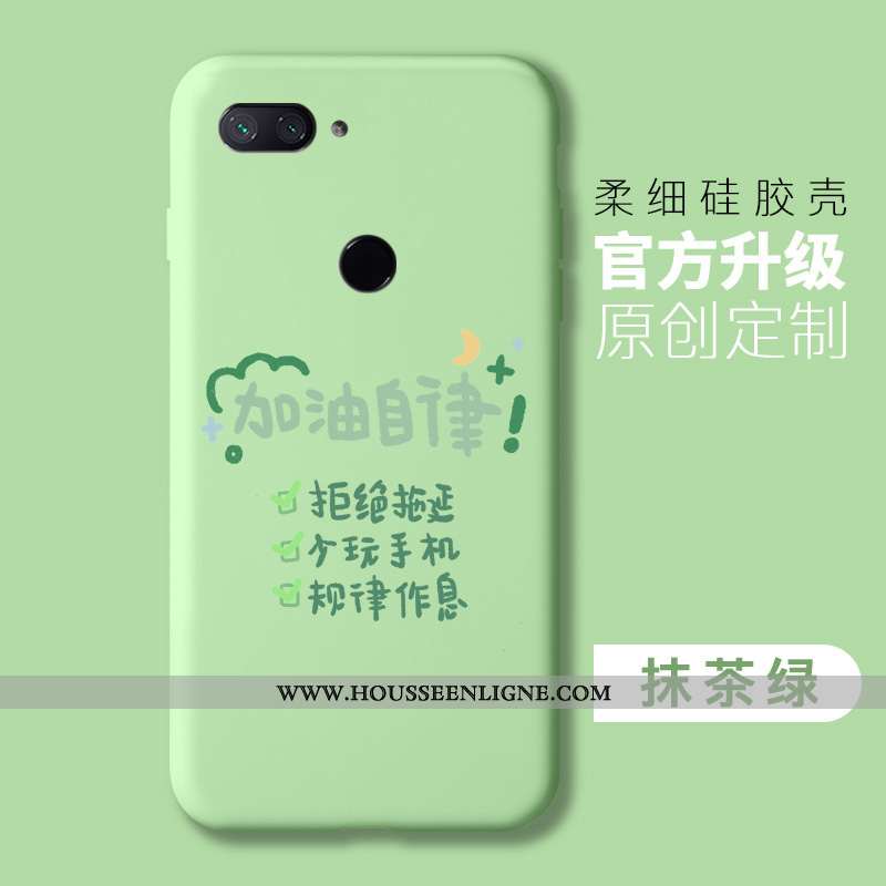 Étui Xiaomi Mi 8 Lite Personnalité Tendance Petit Fluide Doux Simple Rose Silicone