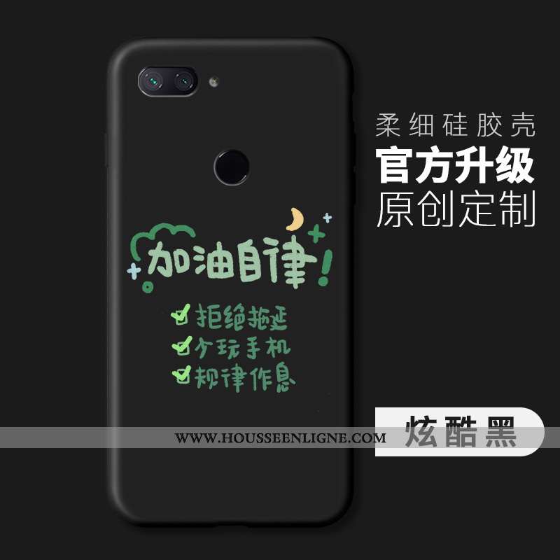 Étui Xiaomi Mi 8 Lite Personnalité Tendance Petit Fluide Doux Simple Rose Silicone