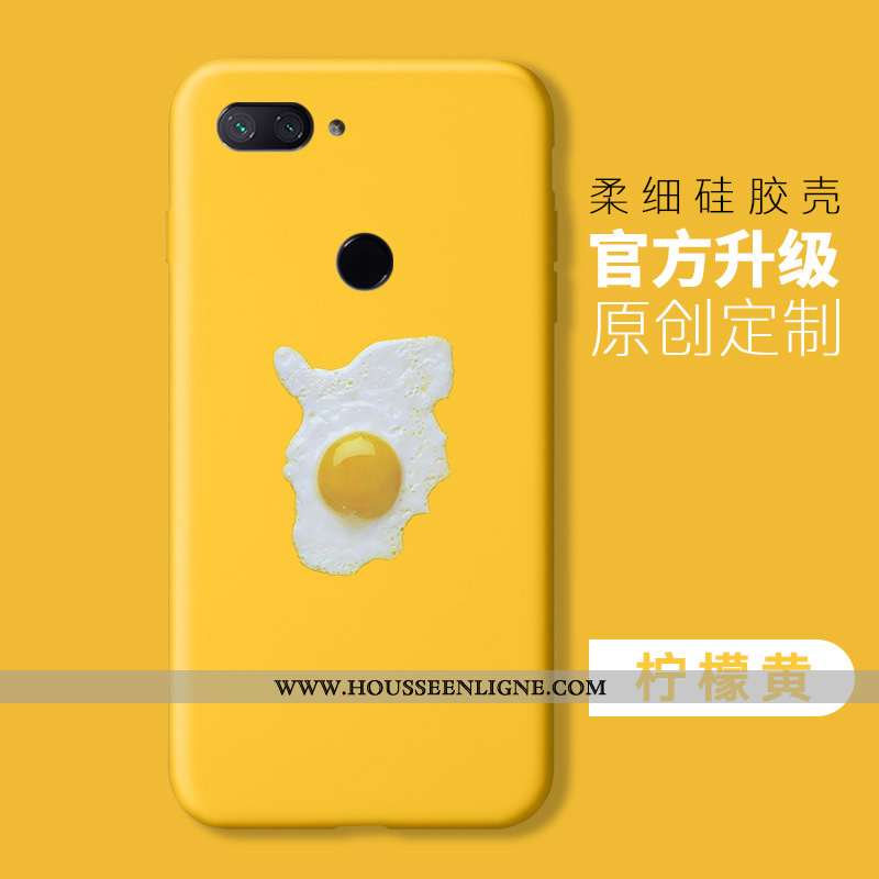 Étui Xiaomi Mi 8 Lite Personnalité Tendance Petit Fluide Doux Simple Rose Silicone
