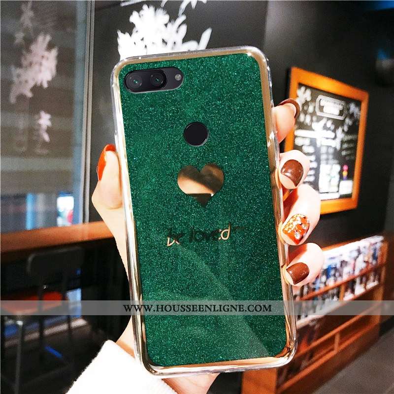 Étui Xiaomi Mi 8 Lite Protection Tendance Anneau Rose Tout Compris Coque Simple Jaune
