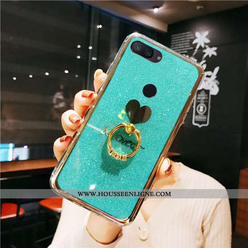 Étui Xiaomi Mi 8 Lite Protection Tendance Anneau Rose Tout Compris Coque Simple Jaune