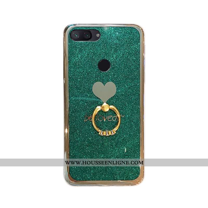 Étui Xiaomi Mi 8 Lite Protection Tendance Anneau Rose Tout Compris Coque Simple Jaune