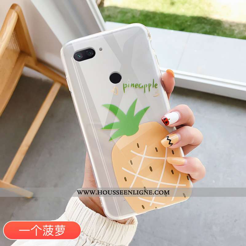 Étui Xiaomi Mi 8 Lite Protection Transparent Petit Rose Fruit Amoureux