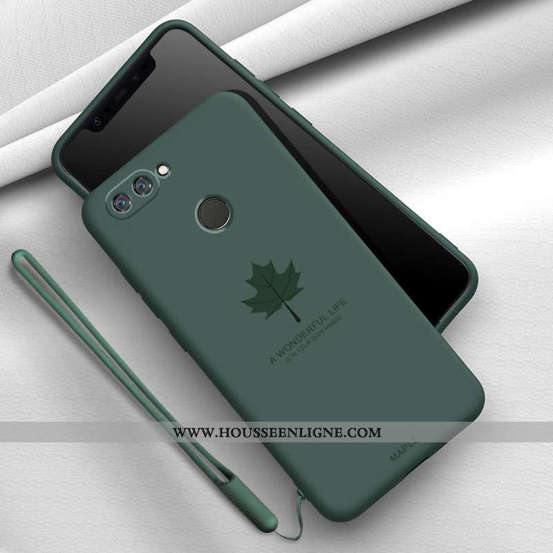 Étui Xiaomi Mi 8 Lite Silicone Mode Tendance Téléphone Portable Fluide Doux Délavé En Daim Verte