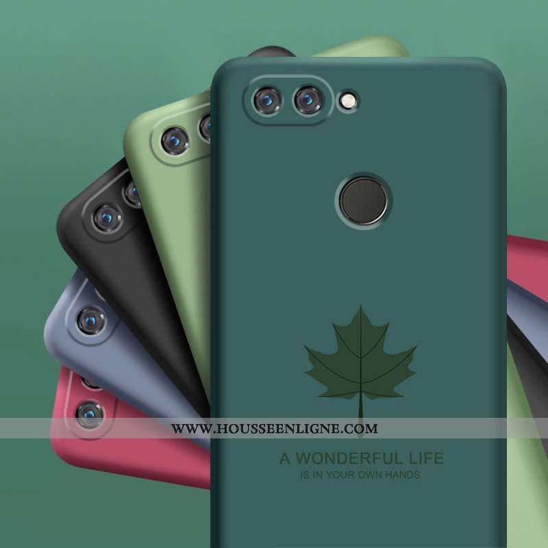 Étui Xiaomi Mi 8 Lite Silicone Mode Tendance Téléphone Portable Fluide Doux Délavé En Daim Verte