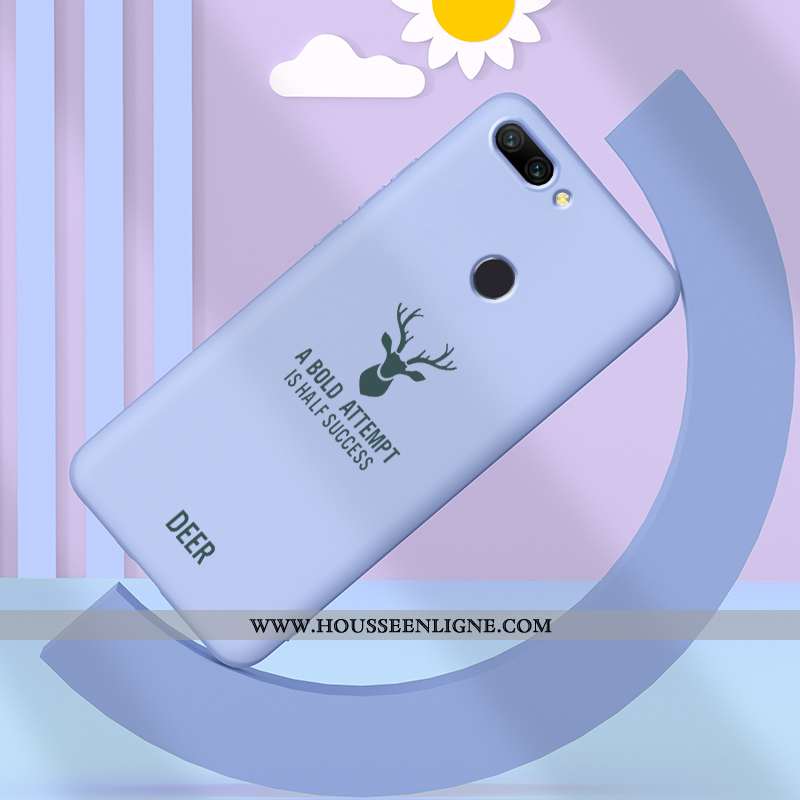 Étui Xiaomi Mi 8 Lite Silicone Protection Créatif Tout Compris Ultra Petit Incassable Bleu