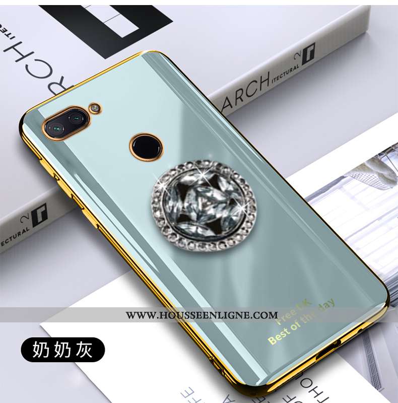 Étui Xiaomi Mi 8 Lite Ultra Légère Gris Jeunesse Protection Tout Compris Petit Turquoise