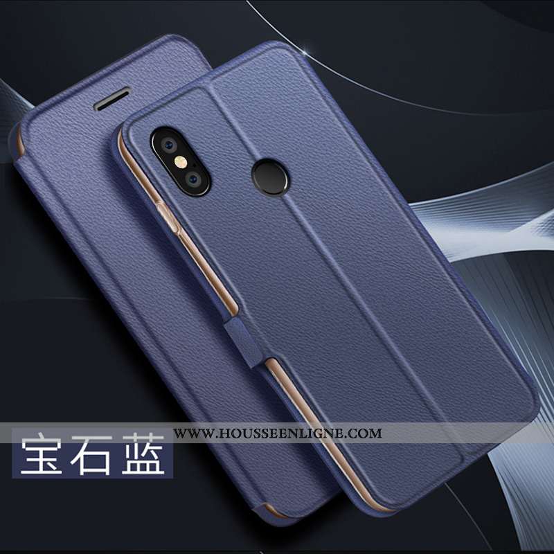 Étui Xiaomi Mi 8 Modèle Fleurie Protection Coque Bleu Délavé En Daim Légère Jeunesse
