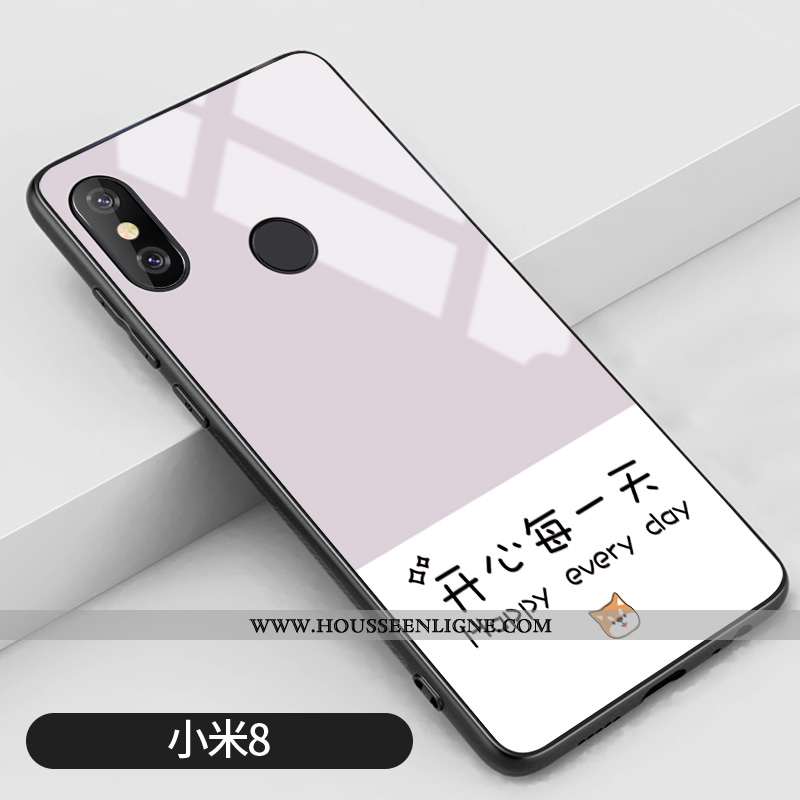 Étui Xiaomi Mi 8 Modèle Fleurie Silicone Vert Difficile Tout Compris Frais Coque Verte