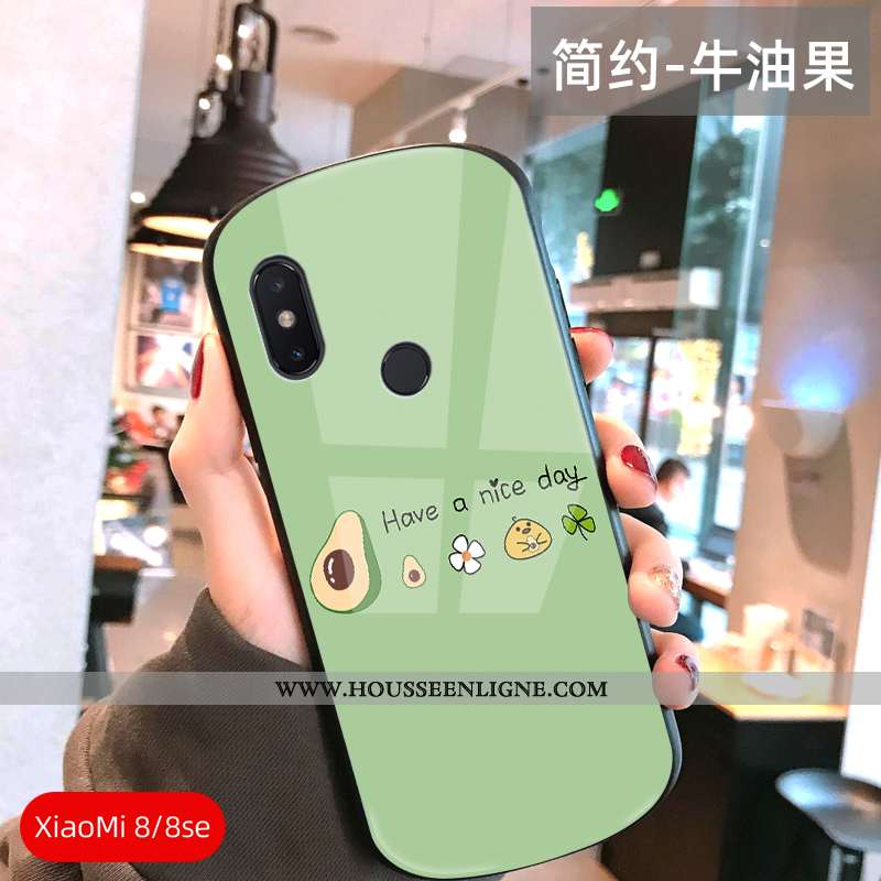 Étui Xiaomi Mi 8 Personnalité Ultra Modèle Fleurie Petit Verre Amoureux Rose