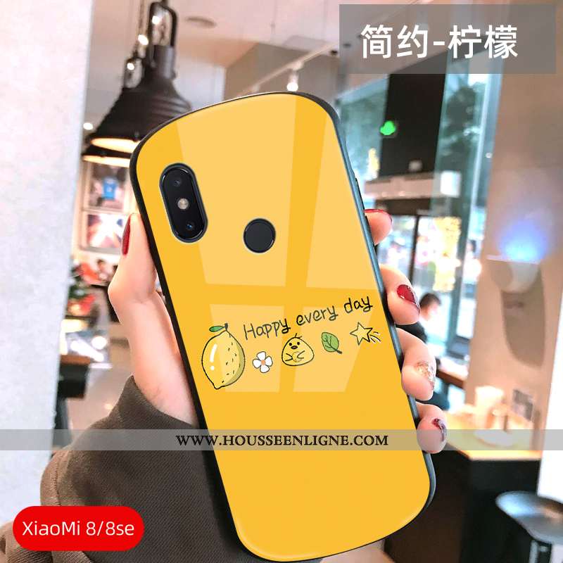 Étui Xiaomi Mi 8 Personnalité Ultra Modèle Fleurie Petit Verre Amoureux Rose