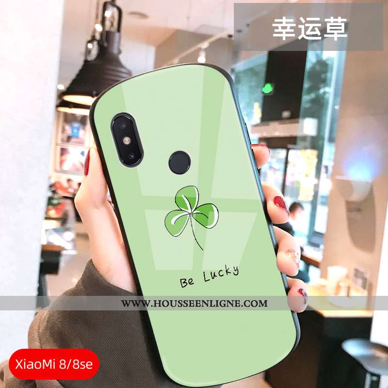 Étui Xiaomi Mi 8 Personnalité Ultra Modèle Fleurie Petit Verre Amoureux Rose