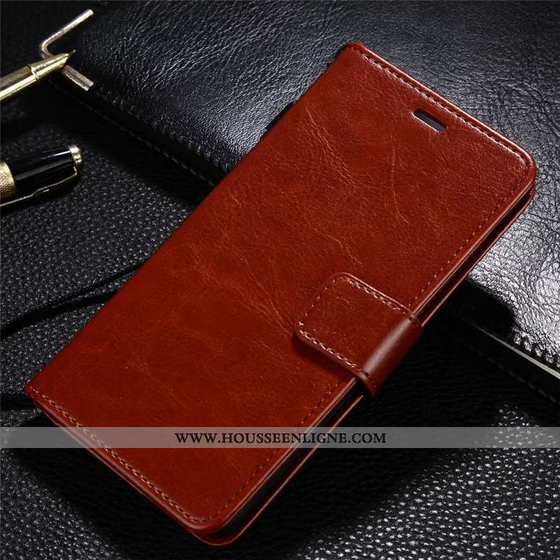 Étui Xiaomi Mi 8 Pro Cuir Protection Téléphone Portable Clamshell Petit Coque Marron