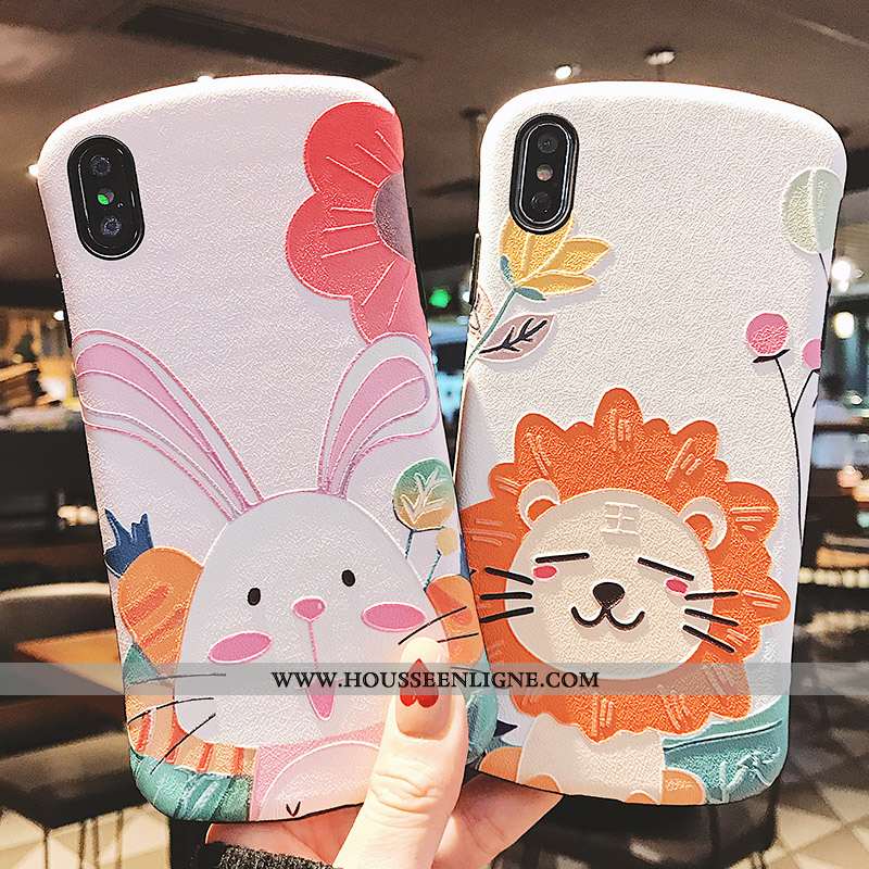 Étui Xiaomi Mi 8 Pro Tendance Fluide Doux Gaufrage Lion Téléphone Portable Créatif Coque Rose