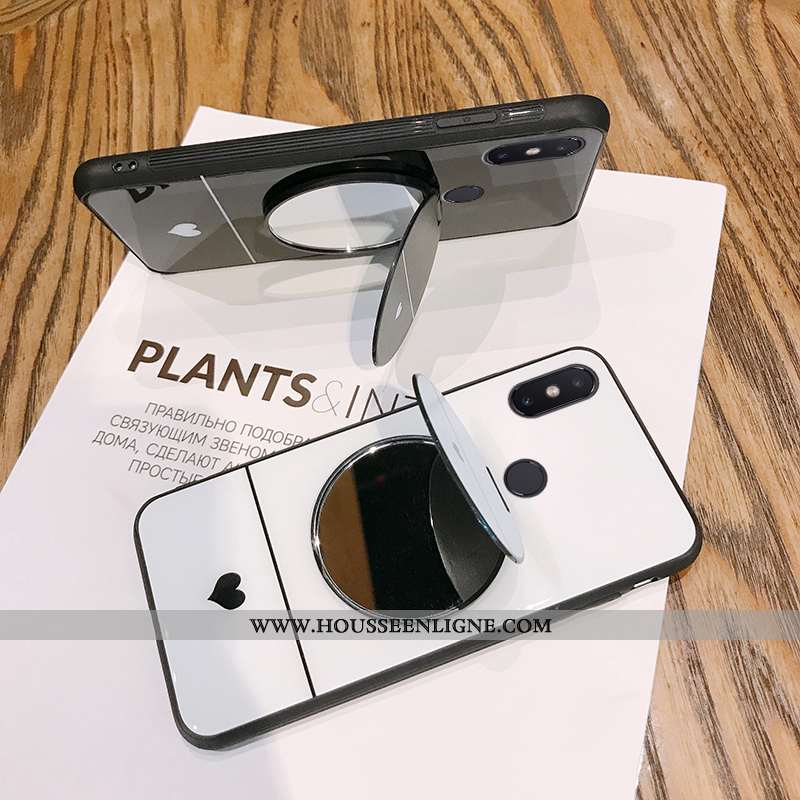 Étui Xiaomi Mi 8 Pro Verre Transparent Téléphone Portable Noir Simple Jeunesse