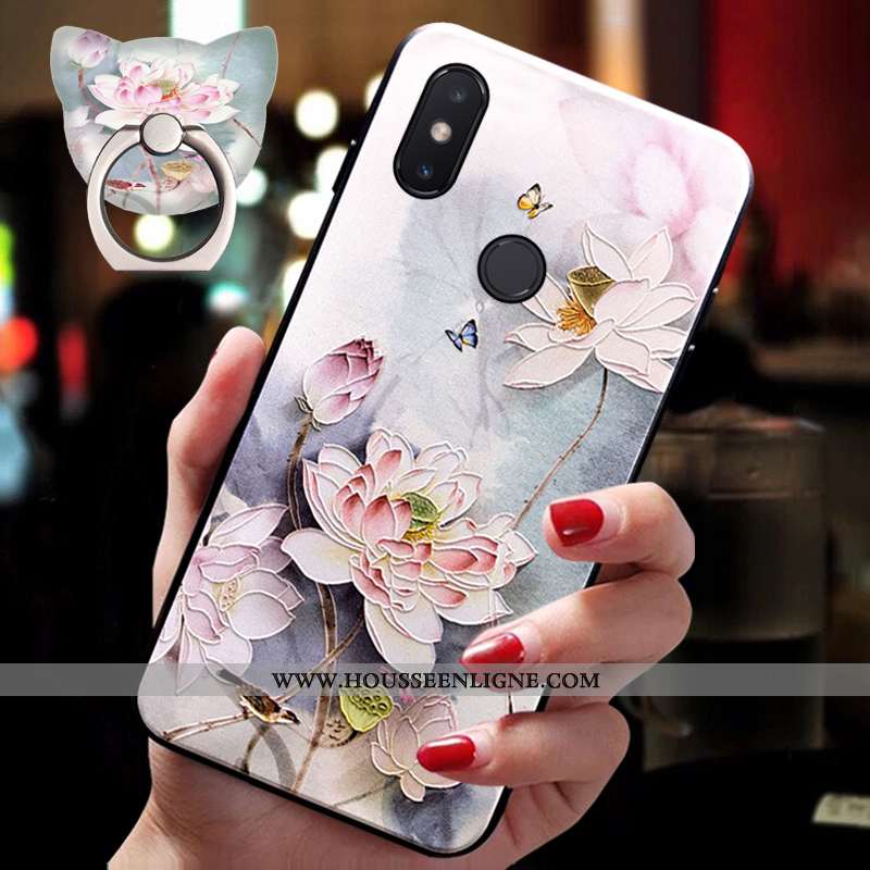 Étui Xiaomi Mi 8 Protection Ornements Suspendus Tendance Coque Tout Compris Petit Silicone Bleu