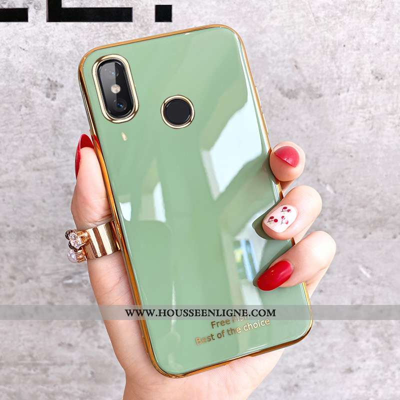 Étui Xiaomi Mi 8 Silicone Protection Téléphone Portable Créatif Modèle Fleurie Charmant Verte