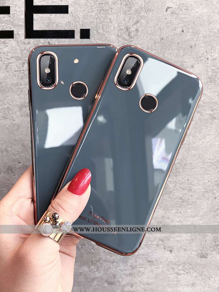 Étui Xiaomi Mi 8 Silicone Protection Téléphone Portable Créatif Modèle Fleurie Charmant Verte