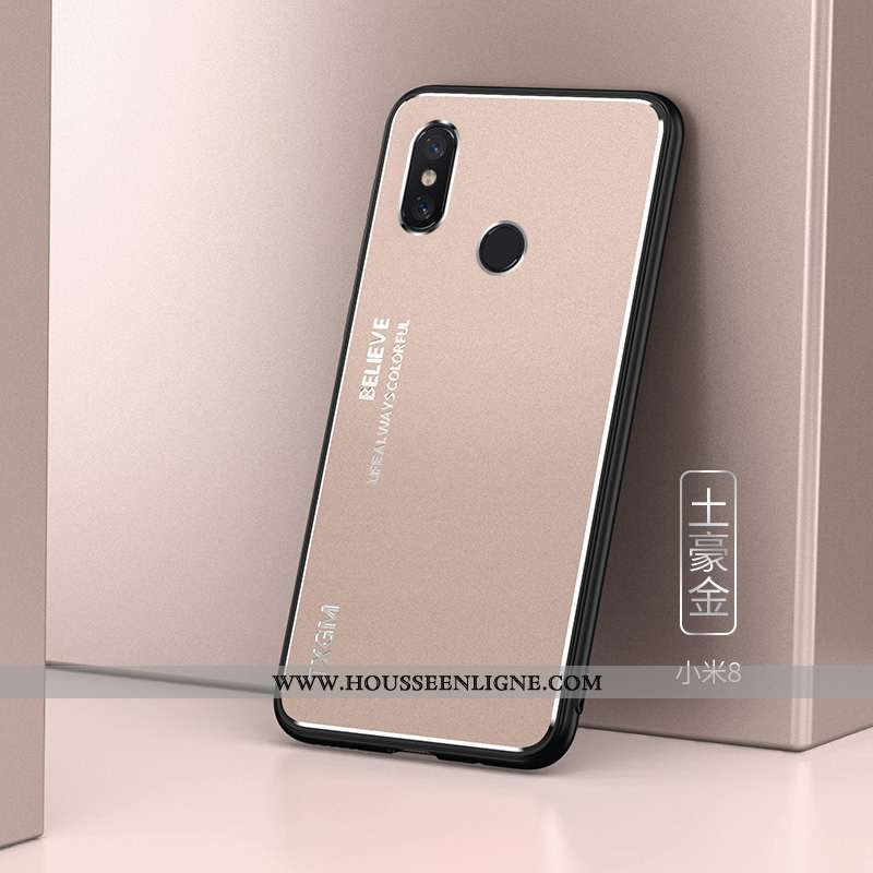 Étui Xiaomi Mi 8 Ultra Légère Métal Petit Protection Rose