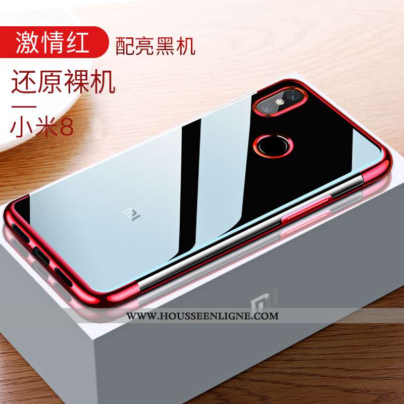Étui Xiaomi Mi 8 Ultra Tendance Légère Jeunesse Rouge Incassable Transparent