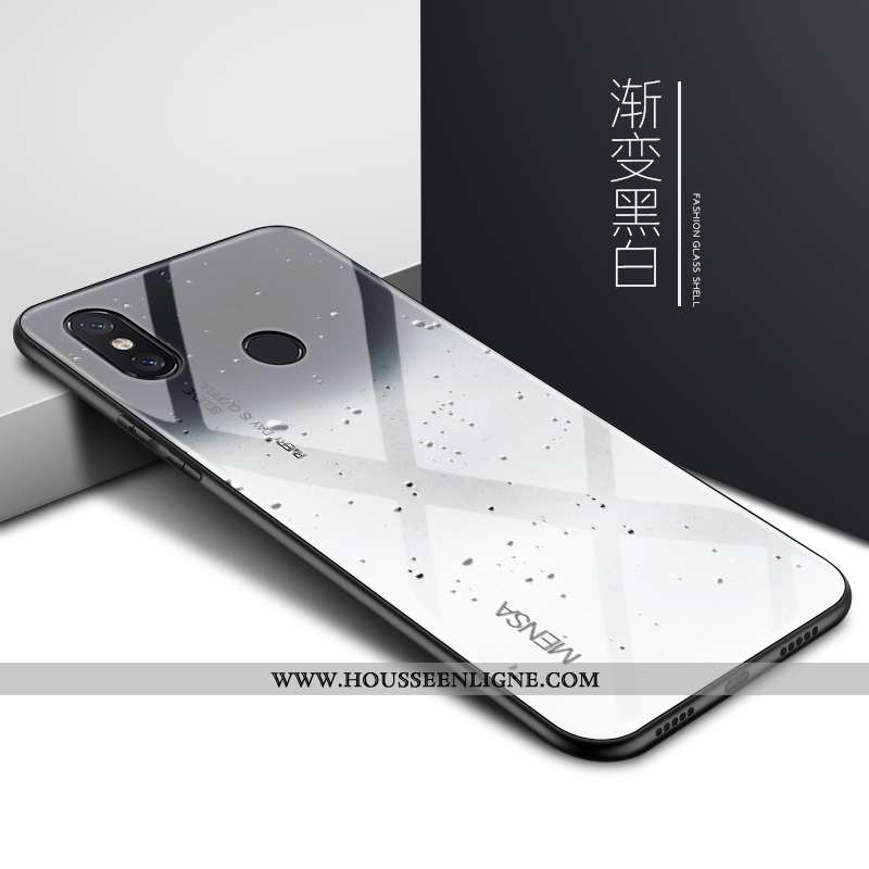 Étui Xiaomi Mi 8 Verre Personnalité Net Rouge Miroir Légère Ultra Créatif Verte