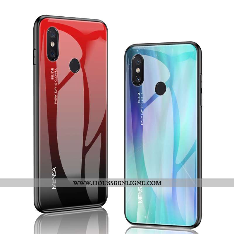 Étui Xiaomi Mi 8 Verre Personnalité Net Rouge Miroir Légère Ultra Créatif Verte