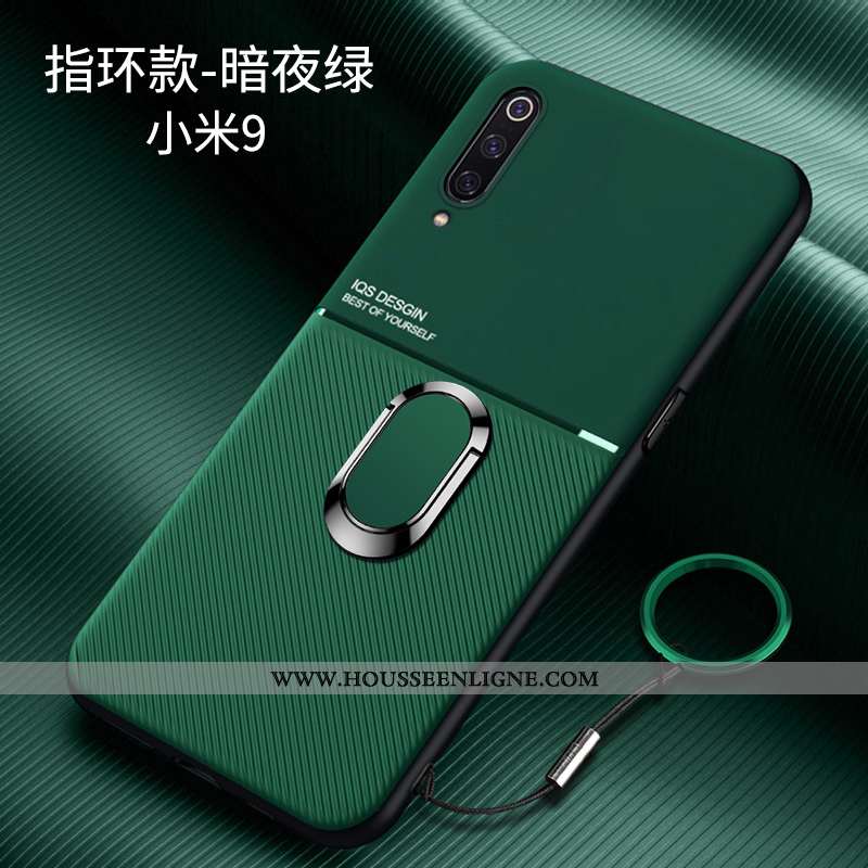 Étui Xiaomi Mi 9 Délavé En Daim Personnalité Rouge Ultra Simple Légères
