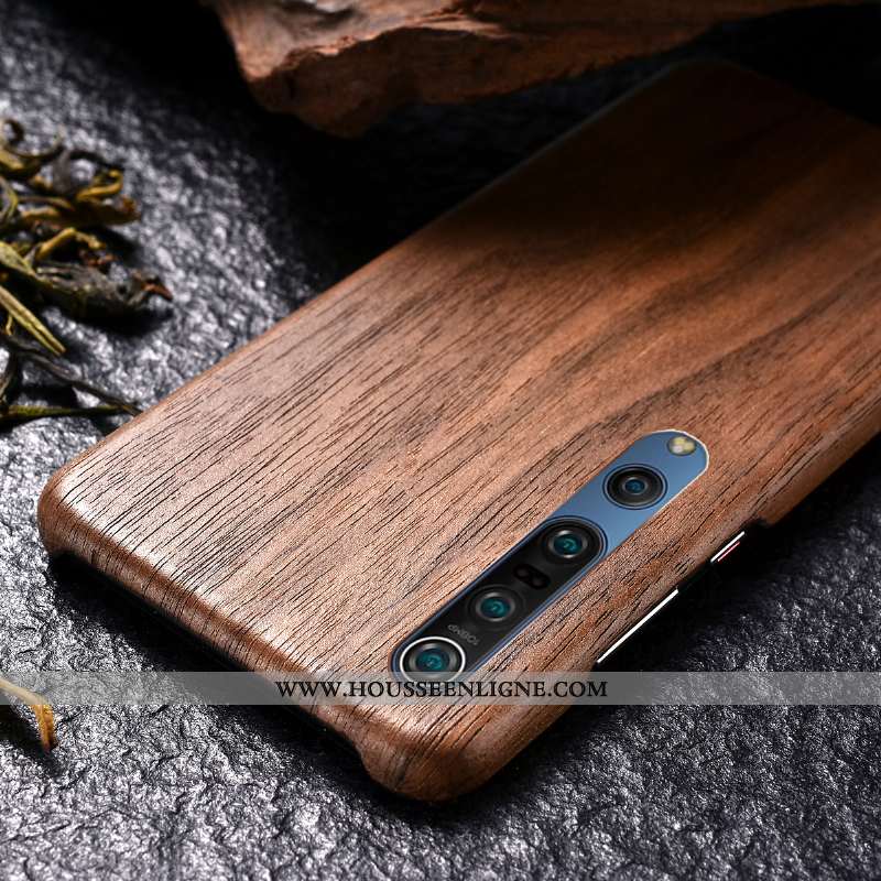 Étui Xiaomi Mi 9 En Bois Modèle Fleurie Jeunesse Marron Ornements Suspendus Fleur Coque