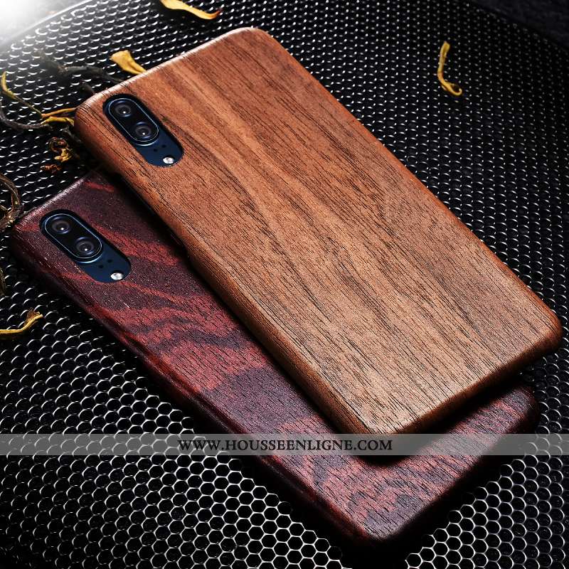 Étui Xiaomi Mi 9 En Bois Modèle Fleurie Jeunesse Marron Ornements Suspendus Fleur Coque
