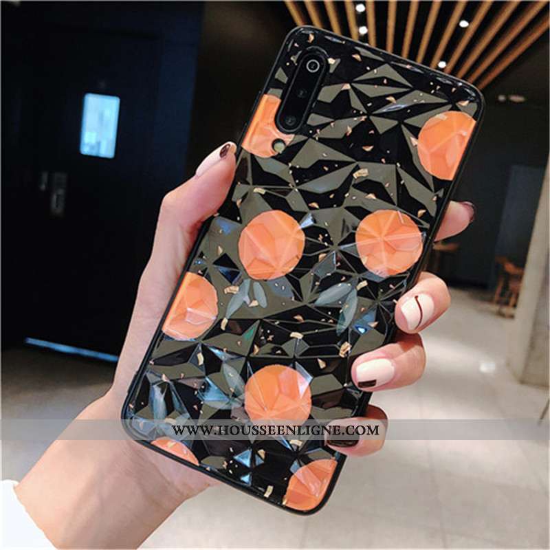Étui Xiaomi Mi 9 Lite Coque En Silicone Protection Point D'onde Créatif Rouge Losange Blanche