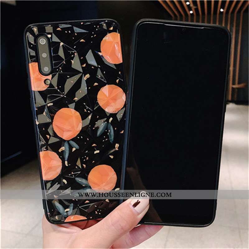 Étui Xiaomi Mi 9 Lite Coque En Silicone Protection Point D'onde Créatif Rouge Losange Blanche