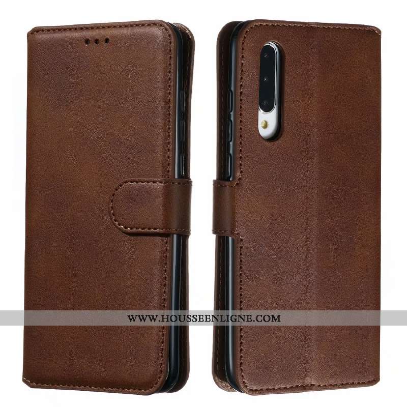 Étui Xiaomi Mi 9 Lite Cuir Fluide Doux Portefeuille Coque Tout Compris Housse Petit Bleu Foncé