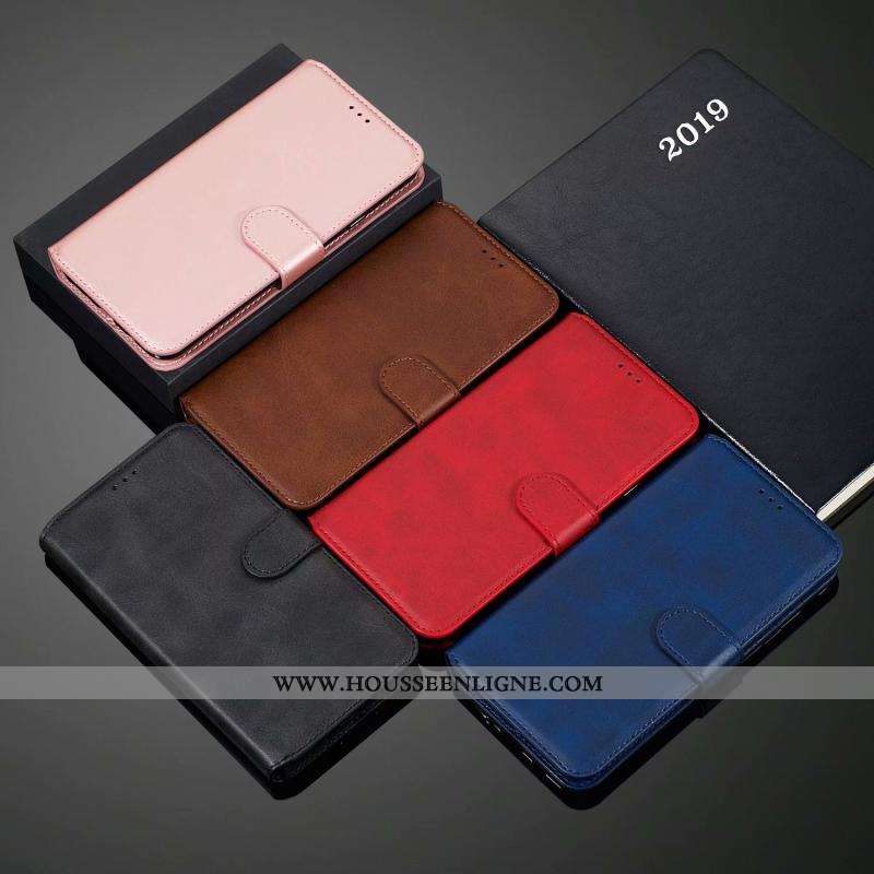 Étui Xiaomi Mi 9 Lite Cuir Fluide Doux Portefeuille Coque Tout Compris Housse Petit Bleu Foncé