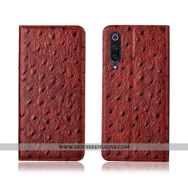 Étui Xiaomi Mi 9 Lite Cuir Modèle Fleurie Fluide Doux Modèle Nouveau Personnalisé Housse Noir