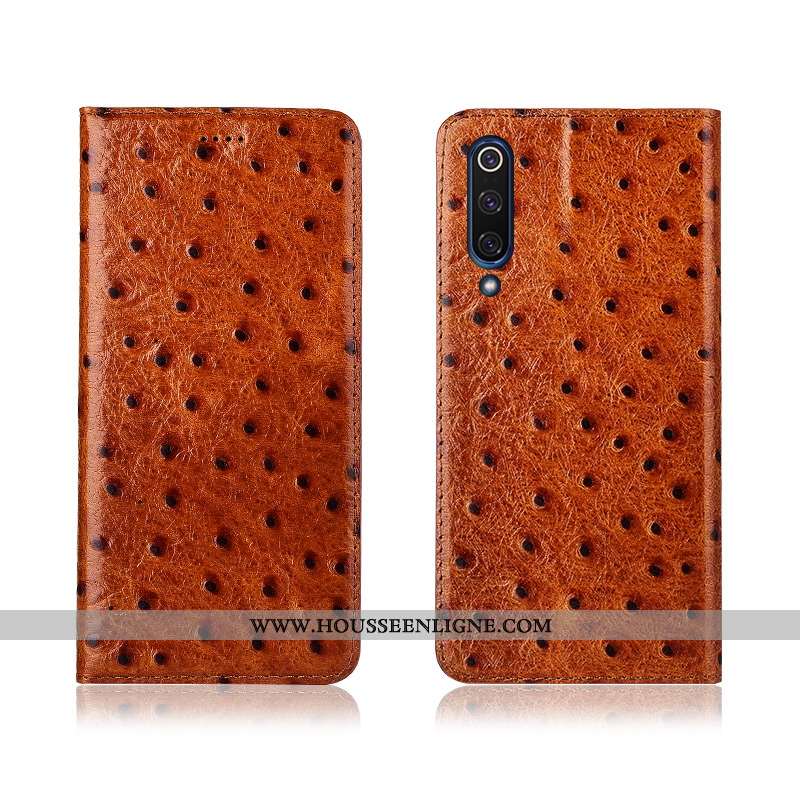 Étui Xiaomi Mi 9 Lite Cuir Modèle Fleurie Fluide Doux Modèle Nouveau Personnalisé Housse Noir