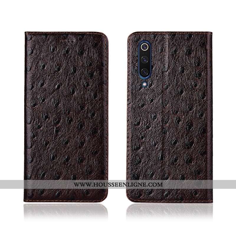 Étui Xiaomi Mi 9 Lite Cuir Modèle Fleurie Fluide Doux Modèle Nouveau Personnalisé Housse Noir