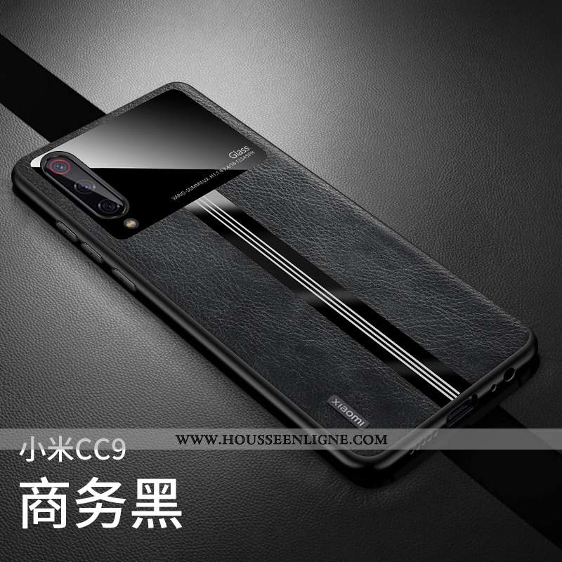Étui Xiaomi Mi 9 Lite Fluide Doux Silicone Cuir Protection Ultra Téléphone Portable Noir