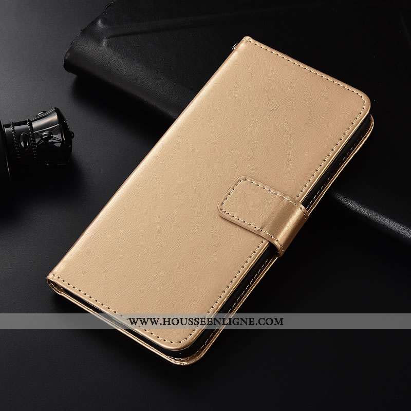 Étui Xiaomi Mi 9 Lite Portefeuille Cuir Fluide Doux Bordure Petit Téléphone Portable Doré