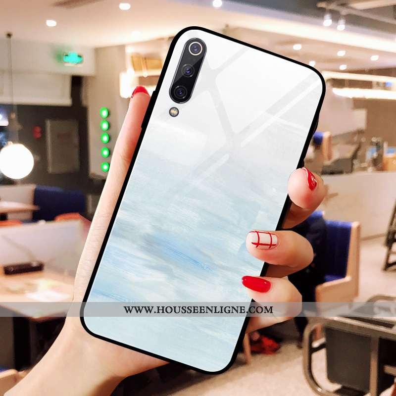 Étui Xiaomi Mi 9 Lite Verre Créatif Amoureux Rouge Vent Net Rouge Nouveau Rose