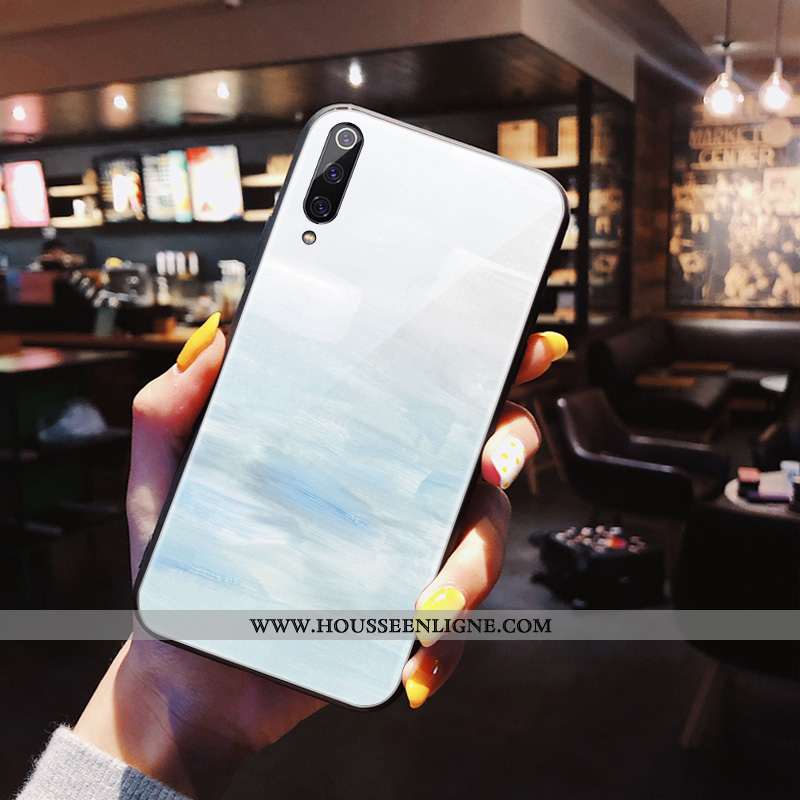 Étui Xiaomi Mi 9 Lite Verre Créatif Amoureux Rouge Vent Net Rouge Nouveau Rose