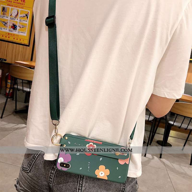 Étui Xiaomi Mi 9 Se Créatif Cou Suspendu Incassable Petit Vert Vent Fluide Doux Blanche