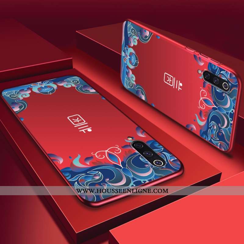 Étui Xiaomi Mi 9 Se Délavé En Daim Ultra Protection Petit Bleu Légère Coque