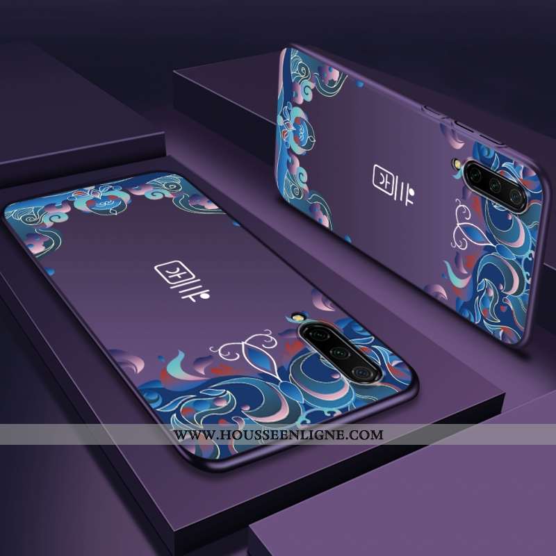Étui Xiaomi Mi 9 Se Délavé En Daim Ultra Protection Petit Bleu Légère Coque