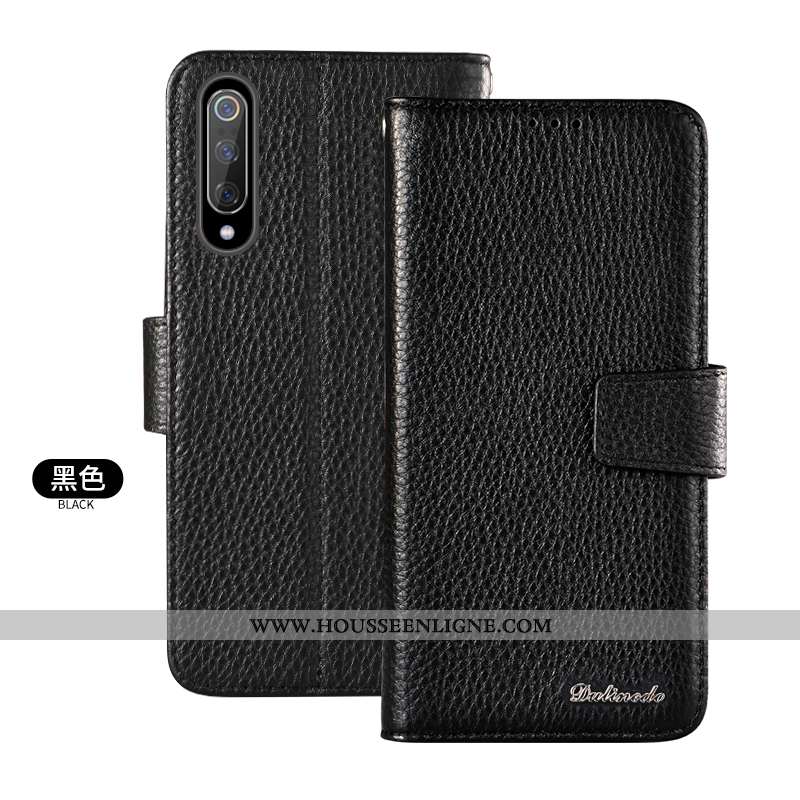 Étui Xiaomi Mi 9 Se Protection Cuir Véritable Carte Tout Compris Noir Petit