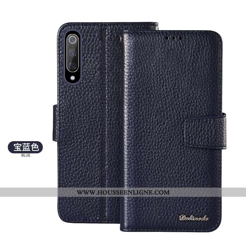 Étui Xiaomi Mi 9 Se Protection Cuir Véritable Carte Tout Compris Noir Petit